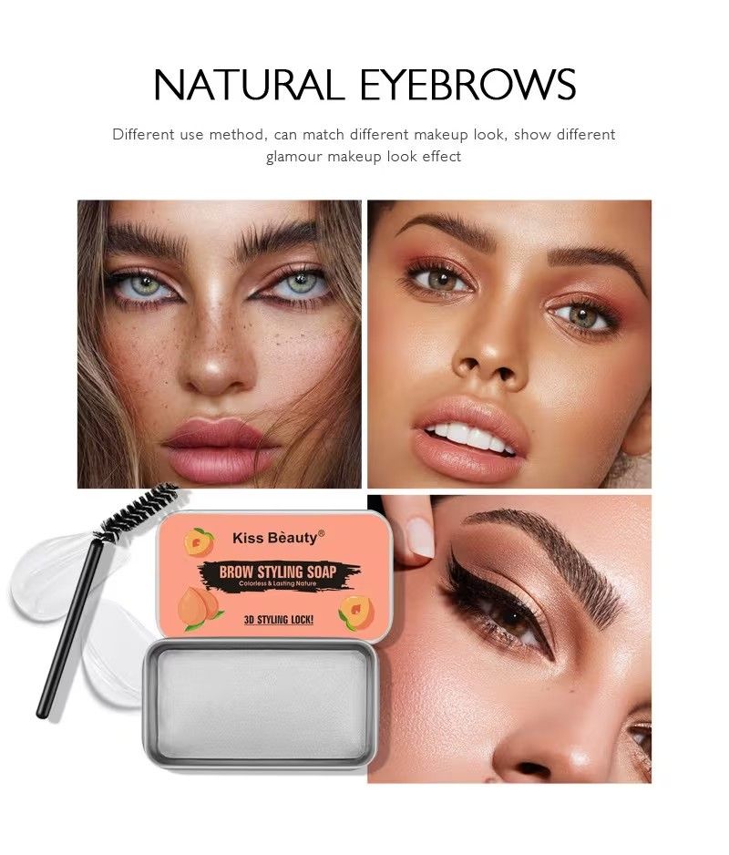 Eyebrow Pencil  Eyebrow Styling Gel 3D Eyebrow Setting Gel   Eyebrow Styling Soap - 3D Transparent Long-Lasting Waterproof Eyebrow Shaping Gel Wax for All Skin Types, 10g ,Eyebrow Shaping Soap