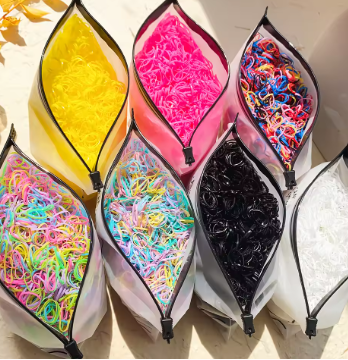 1000pcs Girls Colourful Disposable Rubber Band Elastic Hair Bands Headband Children Ponytail Holder Bands Kids Hair Accessories