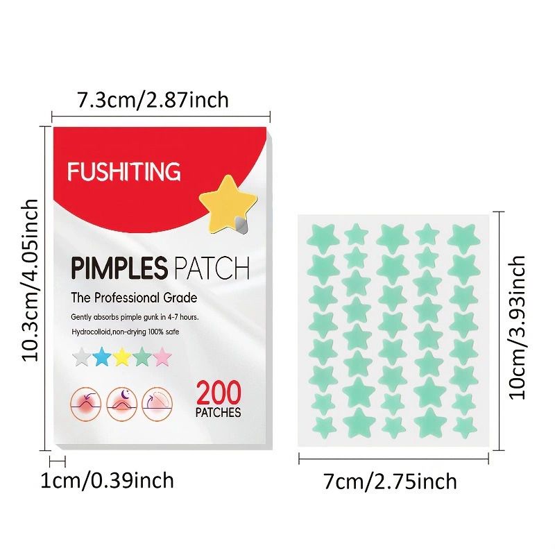 200pcs Repair Acne Patch Facial Skin Care Fade Blemishes Pimple Marks Closed Acne Blemishes Cover Acne Pimple Repair Patch