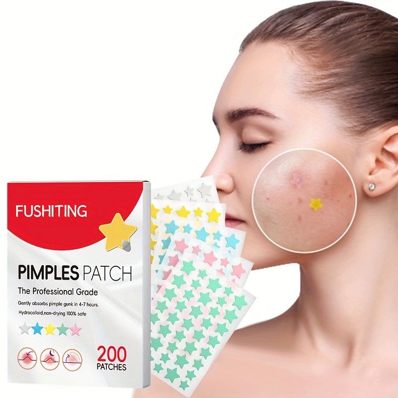 200pcs Repair Acne Patch Facial Skin Care Fade Blemishes Pimple Marks Closed Acne Blemishes Cover Acne Pimple Repair Patch