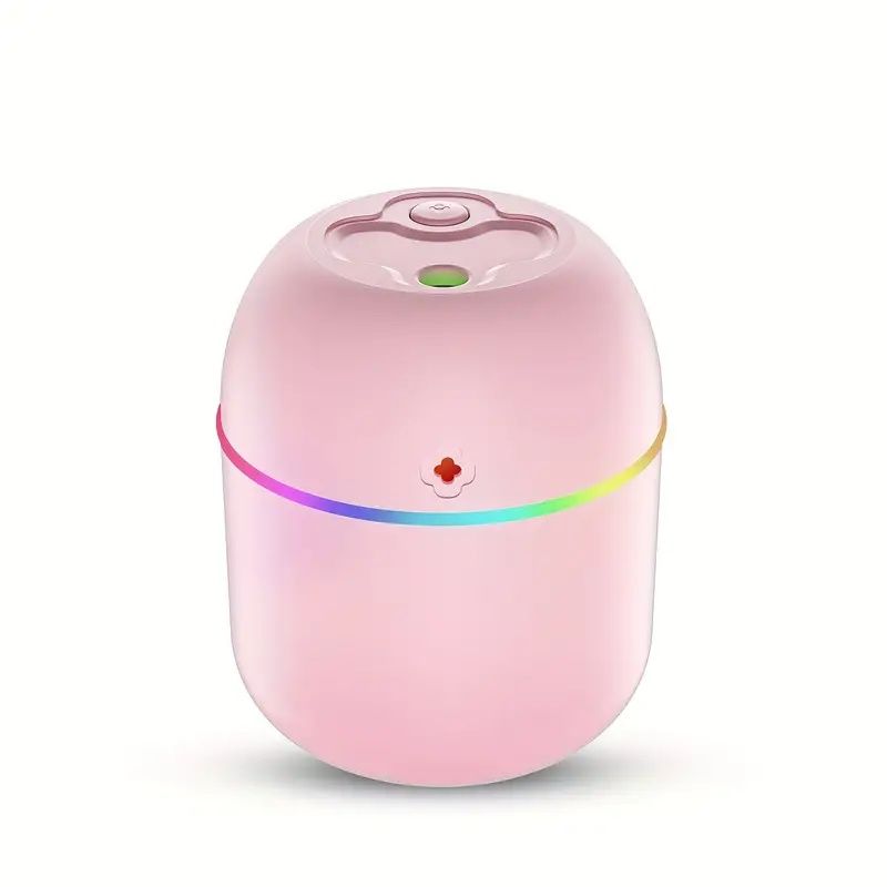 1pc Colorful USB Aromatherapy Humidifier Portable Mini Atmosphere Lamp with Spray Machine Night Light Whisper Quiet Operation Suitable for Bedroom Living Room  Office Desk, Car ABS Material ≤36V Safe
