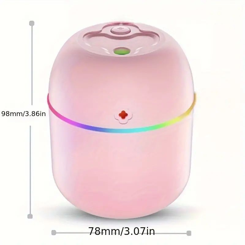 1pc Colorful USB Aromatherapy Humidifier Portable Mini Atmosphere Lamp with Spray Machine Night Light Whisper Quiet Operation Suitable for Bedroom Living Room  Office Desk, Car ABS Material ≤36V Safe