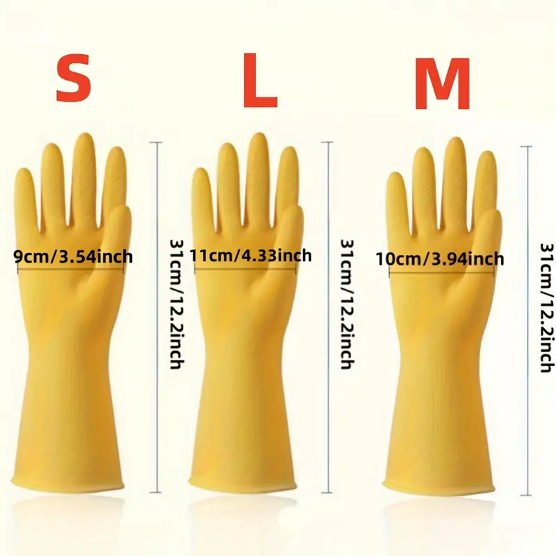 2 Pairs of Premium Ultra-Thickened Cleaning Gloves  Waterproof Non-Slip and Durable for Household Restaurant Kitchen, and Laundry Use Essential Cleaning Supplies and Multipurpose Tool
