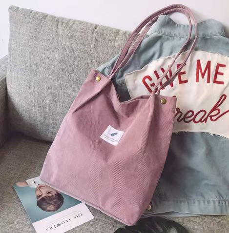New Arrivals Women'S Bag Large Capacity Art Simple Personality All-In-One Shoulder Bag Tote Bags Handbags Corduroy Canvas Storage Bag
