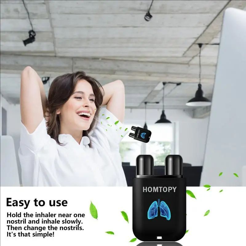 Liver Air Nasal Inhaler Natural Herbal Repair Nasal Box Nasal Inhalers Stick Double Hole Diffuser Sniffer for Nasal Cleansing