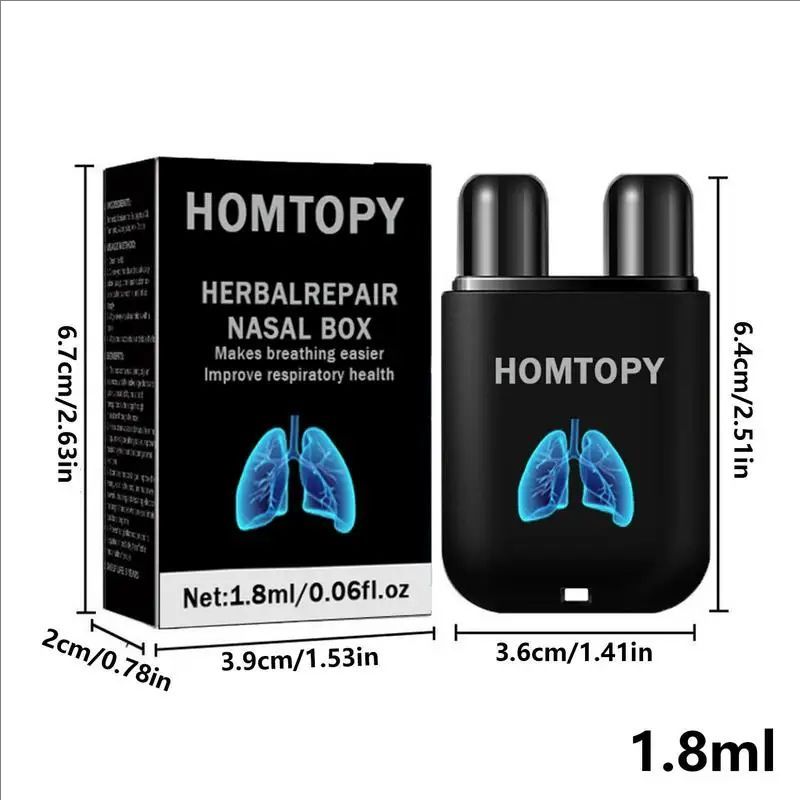 Liver Air Nasal Inhaler Natural Herbal Repair Nasal Box Nasal Inhalers Stick Double Hole Diffuser Sniffer for Nasal Cleansing