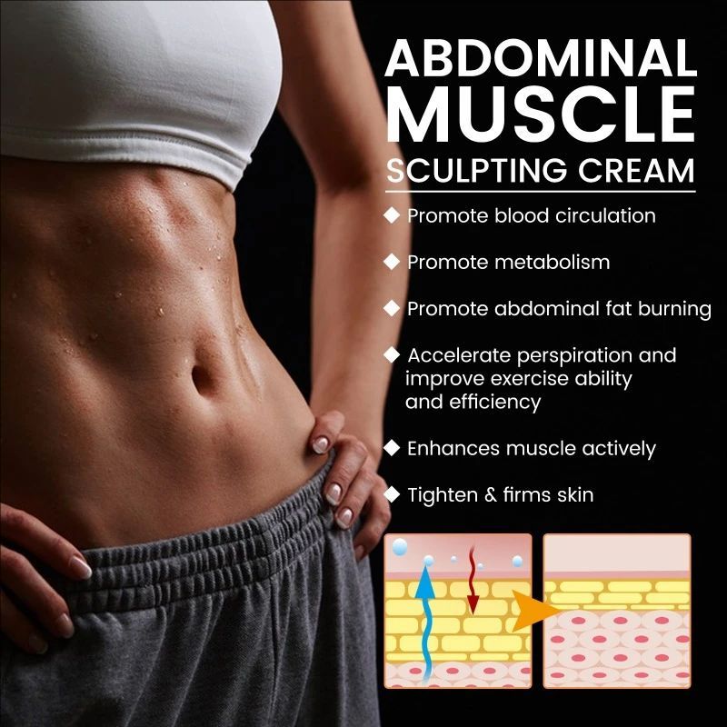 Abdominal Muscle Shaping Cream Muscle Build Line Big Belly Firm Strengthen Vest Line Fitness Exercise Shaping Fat Burning Cream