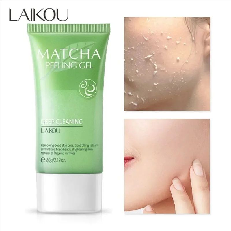LAIKOU Matcha Exfoliating Exfoliate Peeling Gel Facial Scrub Moisturise Nourishing Repair Scrubs Face Cream Skin Care