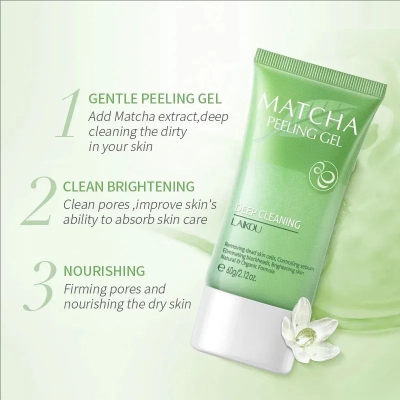 LAIKOU Matcha Exfoliating Exfoliate Peeling Gel Facial Scrub Moisturise Nourishing Repair Scrubs Face Cream Skin Care