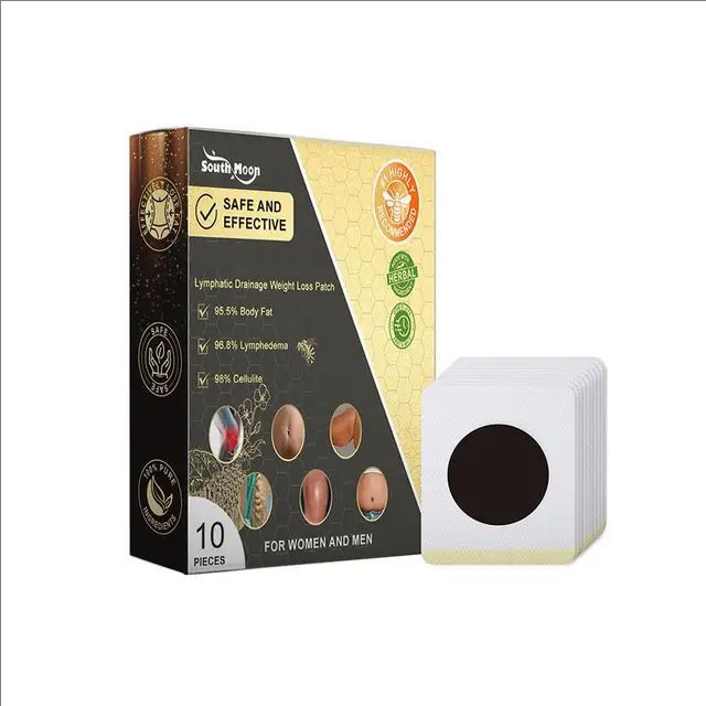 10Pcs/Bag Bee Patches Promote Circulation Weight Loss Belly Slimming Patch Relieve Stress For Lymphatic Detoxification