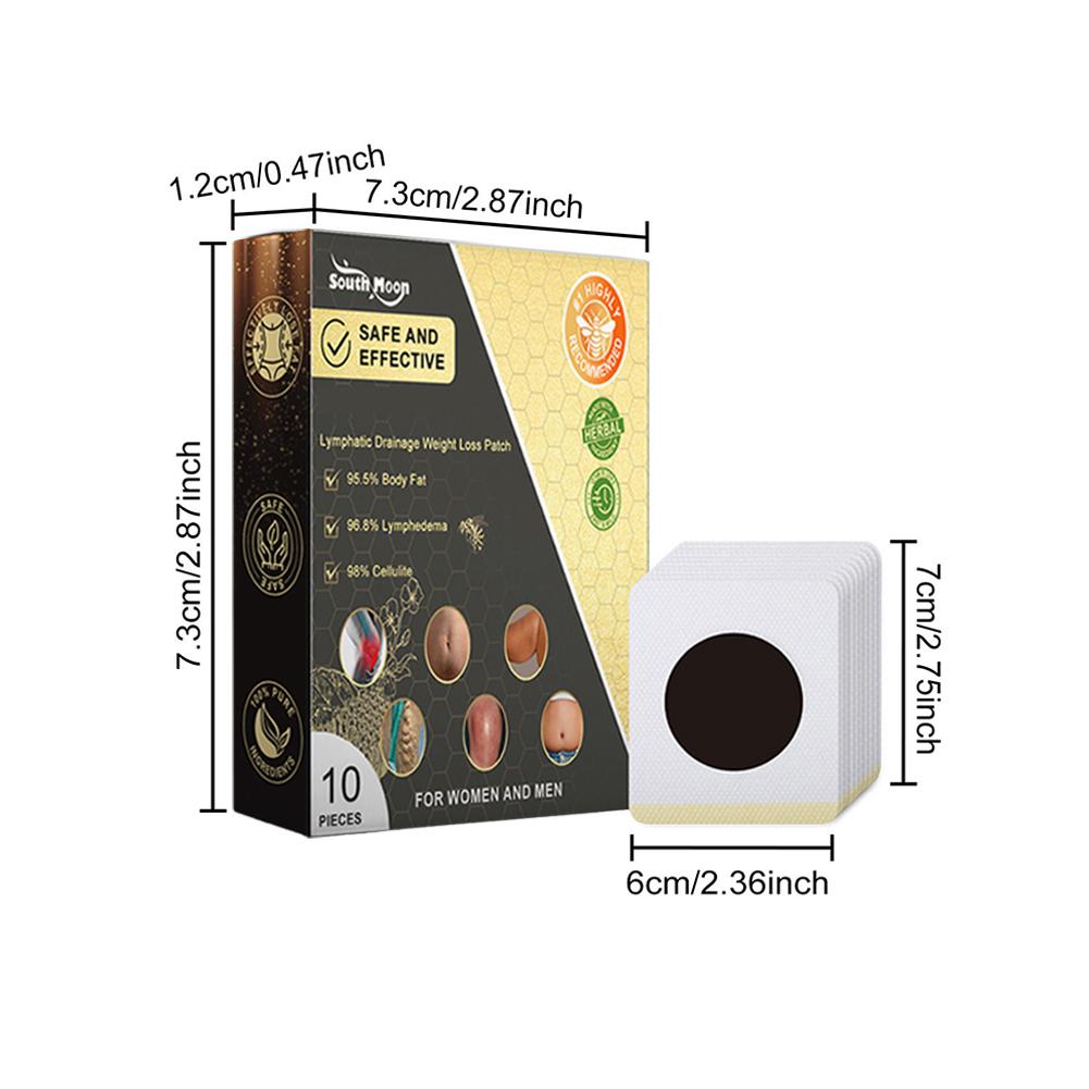10Pcs/Bag Bee Patches Promote Circulation Weight Loss Belly Slimming Patch Relieve Stress For Lymphatic Detoxification