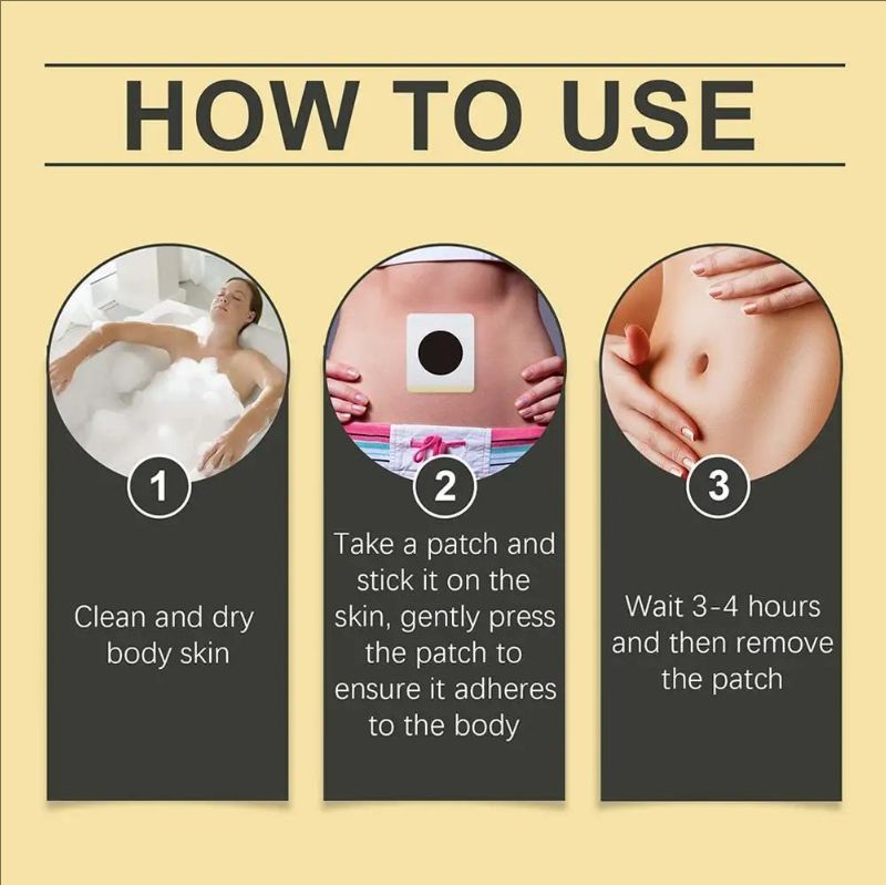10Pcs/Bag Bee Patches Promote Circulation Weight Loss Belly Slimming Patch Relieve Stress For Lymphatic Detoxification