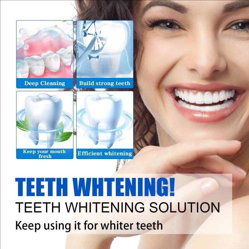 Teeth Whitening Essence Tooth Care Serum Anti-Yellow Remove Plaque Stains Oral Hygiene Cleaning Fresh Breath Teeth Care Products