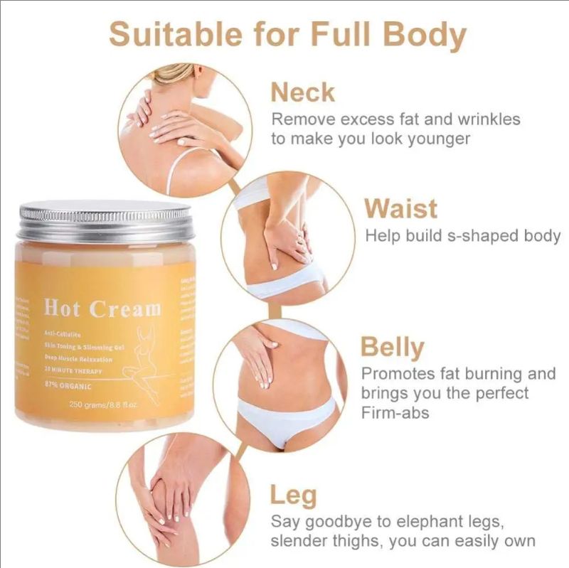 250g Fat Burner Weight Loss Cream Anti Cellulite Hot Cream Body Massager Gel Slimming Cream Hot Selling Massage Anti-Cellulite