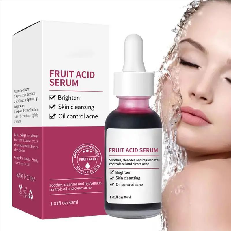 30ml Pore Shrinking Serum Fruit Acid Essence face serum Smooth Pores Brighten Oil Control Moisturizing Skin Care Product