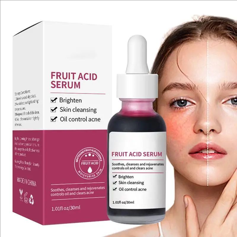 30ml Pore Shrinking Serum Fruit Acid Essence face serum Smooth Pores Brighten Oil Control Moisturizing Skin Care Product