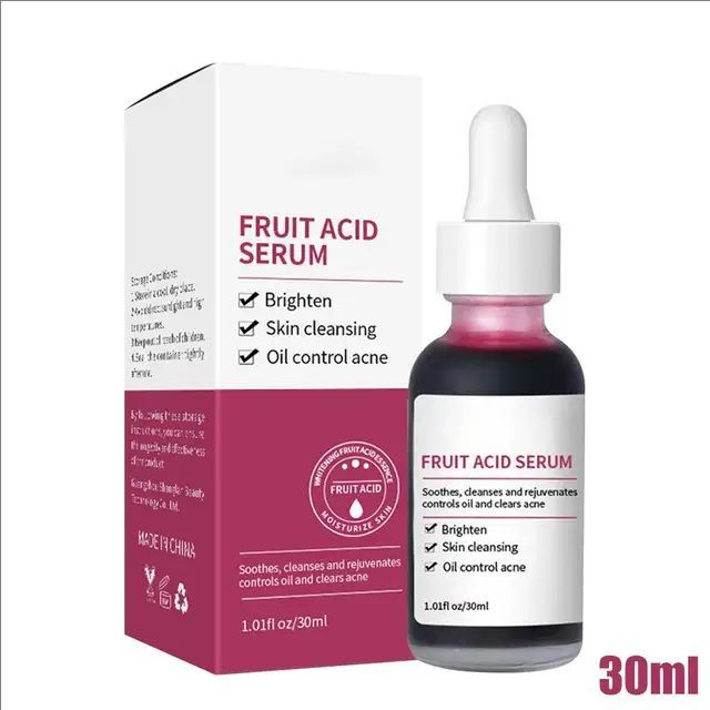 30ml Pore Shrinking Serum Fruit Acid Essence face serum Smooth Pores Brighten Oil Control Moisturizing Skin Care Product