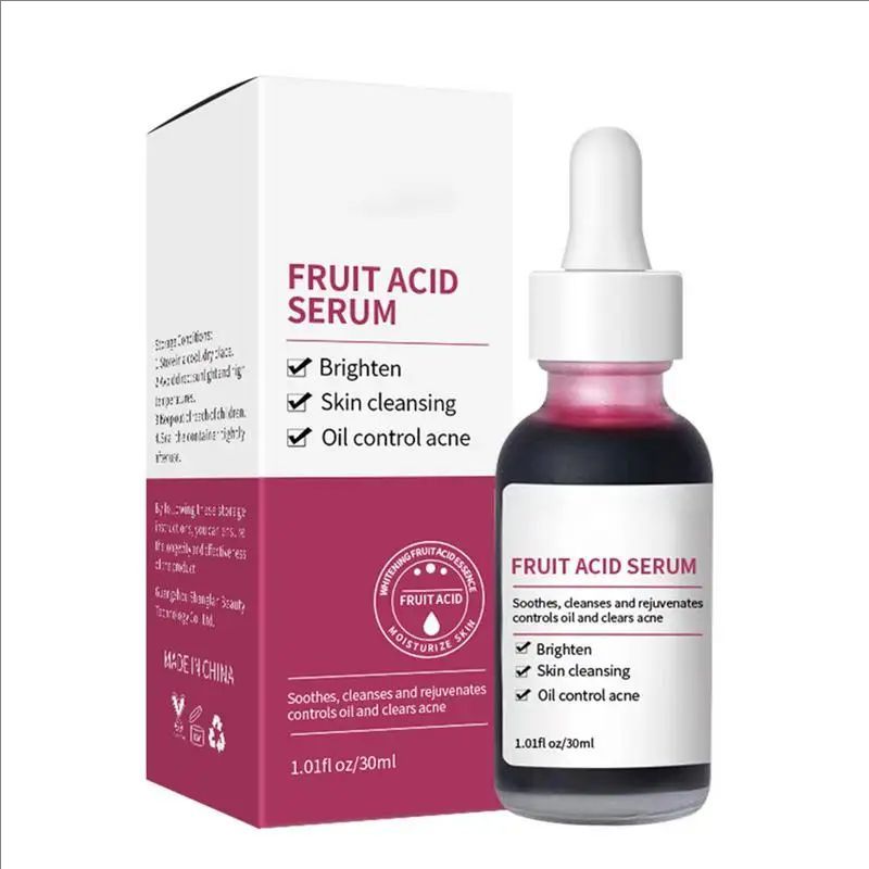 30ml Pore Shrinking Serum Fruit Acid Essence face serum Smooth Pores Brighten Oil Control Moisturizing Skin Care Product