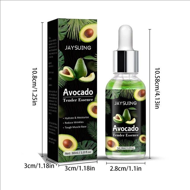 30ml Avocado Face Essence Moisturizing Anti-Aging Whitening Repairing Elastic Facial Serum Skin Care