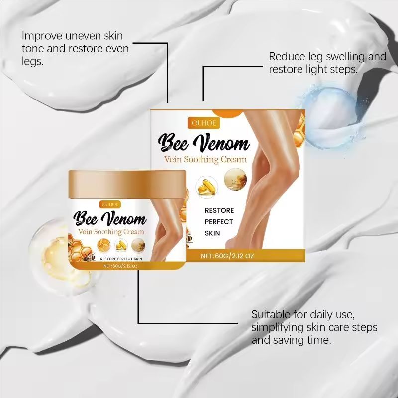Bee Venom Varicose Vein Repair Cream Tongmai Effective Relieves Leg Bulge Pain Treatment Cream Vasculitis Phlebitis Cream 20g