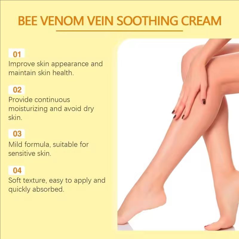 Bee Venom Varicose Vein Repair Cream Tongmai Effective Relieves Leg Bulge Pain Treatment Cream Vasculitis Phlebitis Cream 20g