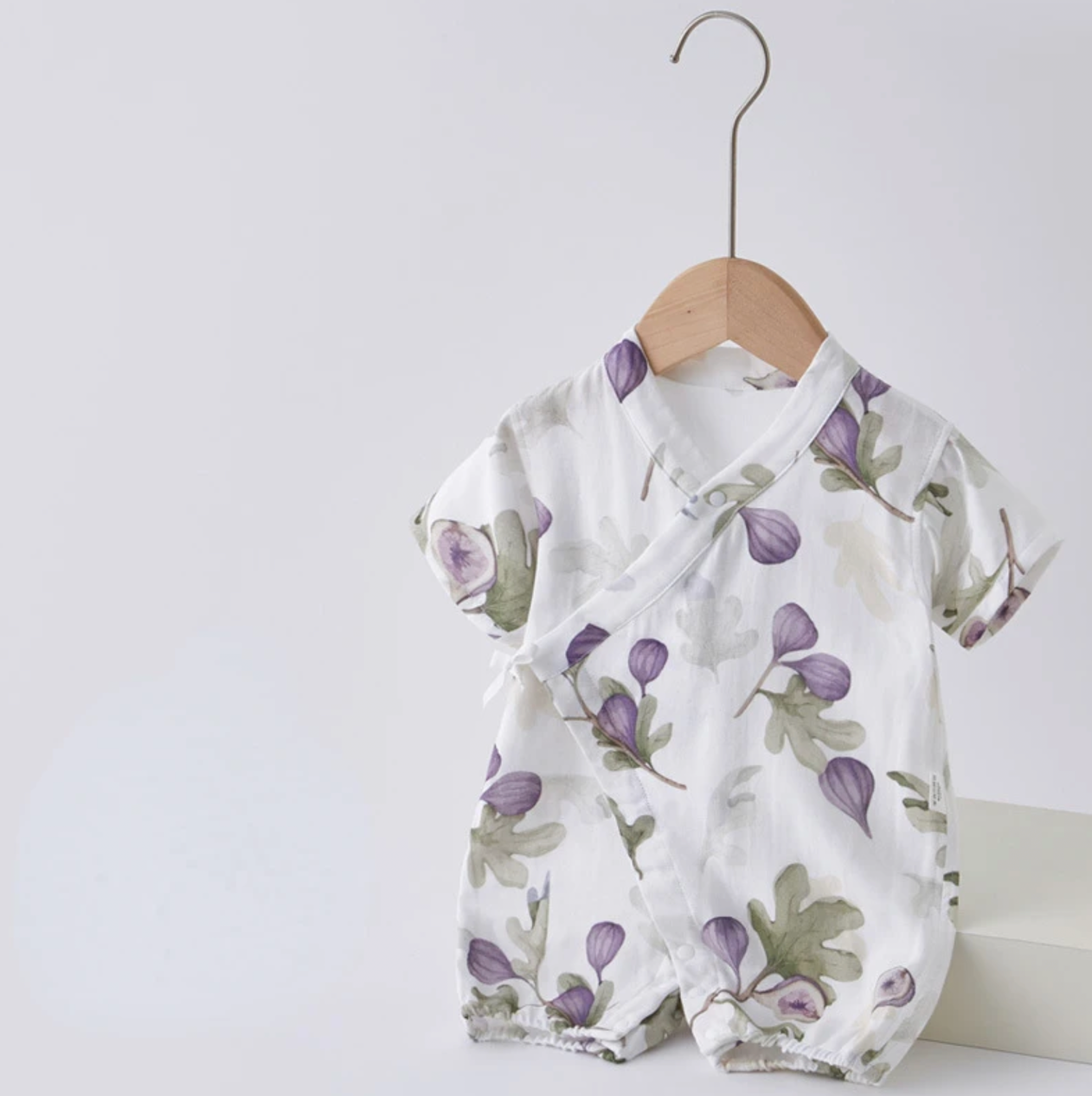 Silk Gauze Summer Baby Jumpsuit Thin Air Conditioning  Newborn Female Baby Monk Suit Short Sleeved Crawling Suit