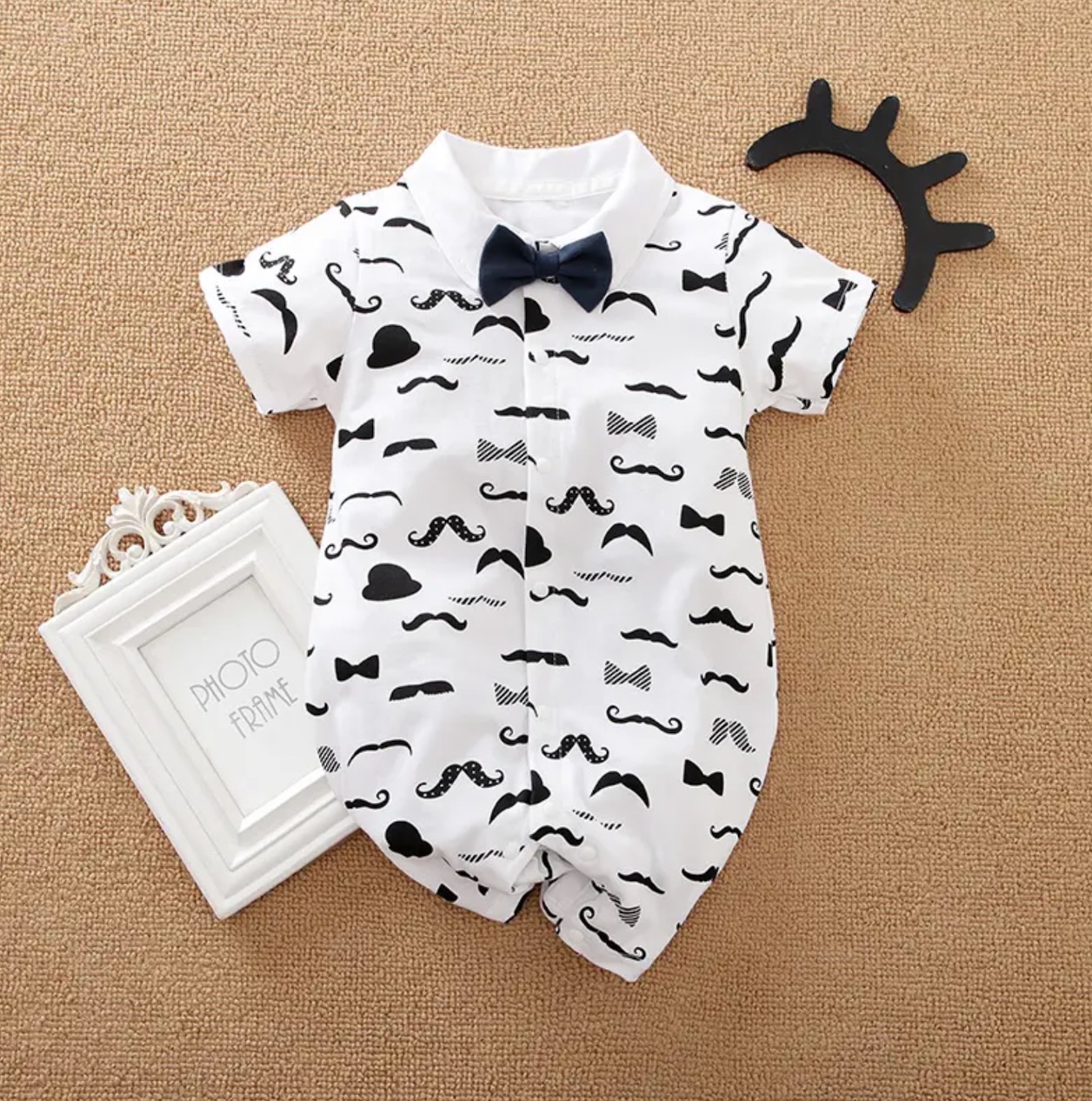Summer Newborn Baby Romper  Gentleman Onesies Jumpsuit Toddler Infant Clothes Baby Outfit Short sleeve0-18Months