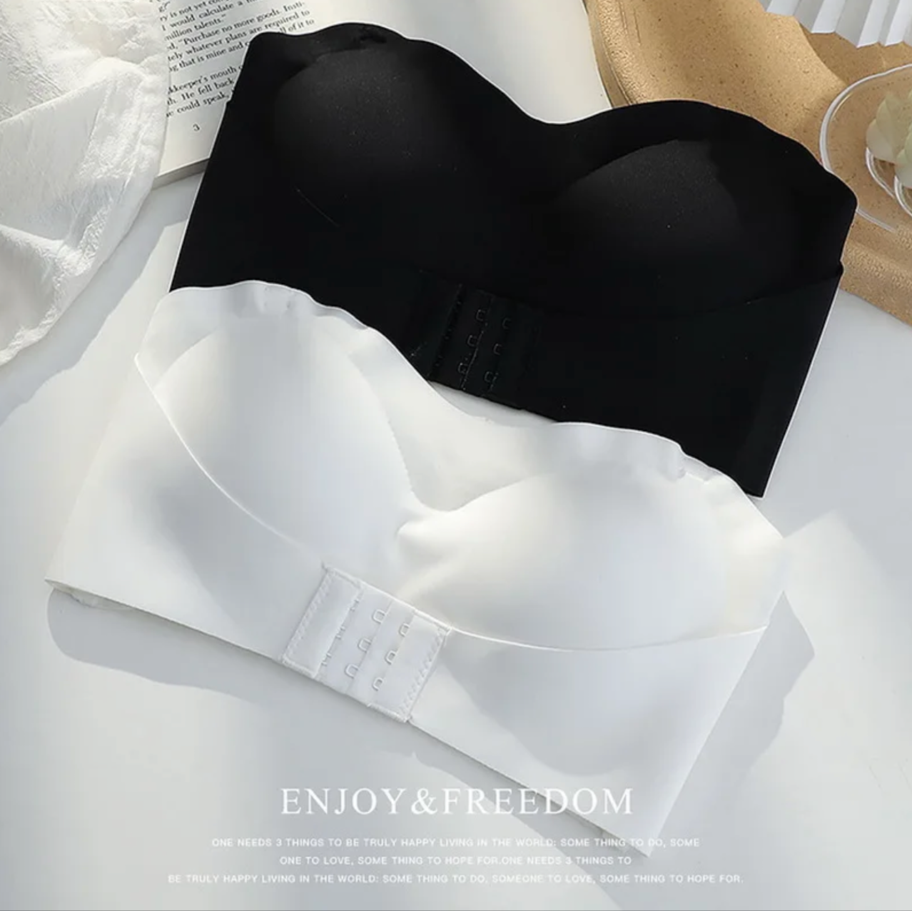 2025 Invisible Strapless Bra For Women Wireless Push Up Non Slip Wedding Brassiere Big Breasts Underwear  Lingerie S-Xl Plus Size