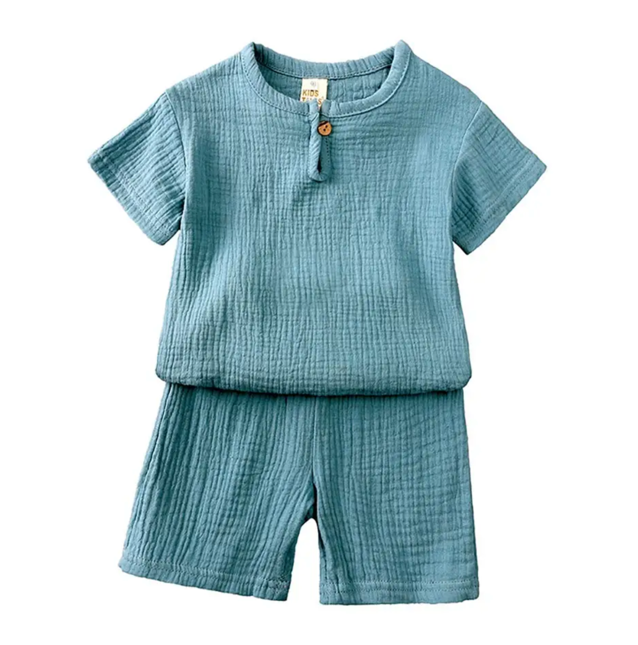 Kids Tops and Bottoms Boy Girl Pajamas Muslin Outfit Baby T Shirt and Shorts Children Summer Casual Sleepwear Clothing Set 2024