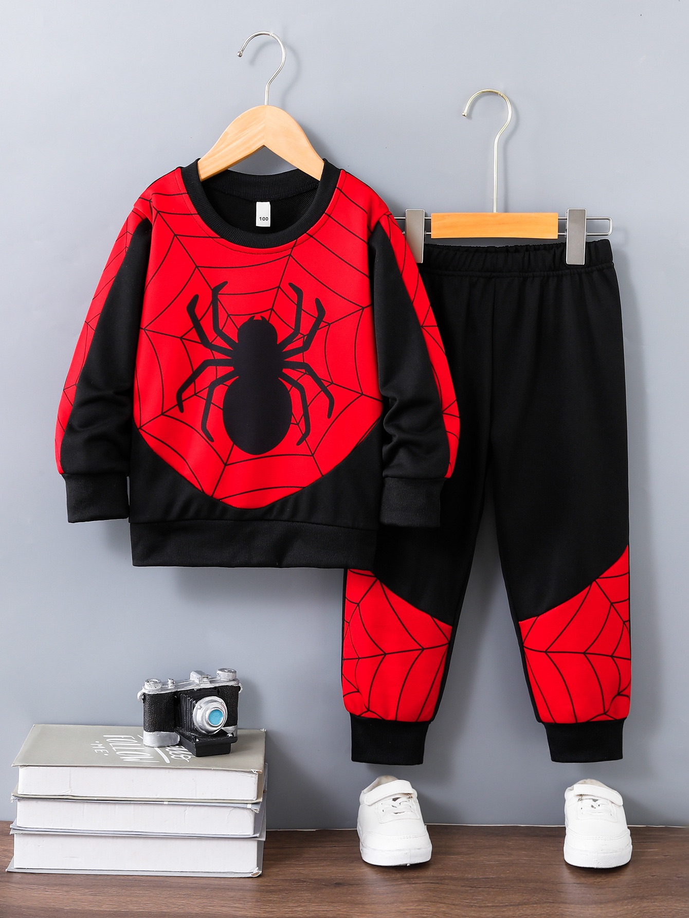 2025 New Spiderman Cartoon Children's Long Sleeve Sleepwear Children's Hero League Home Wear Boys' Underwear Two Piece Suit Pajamas