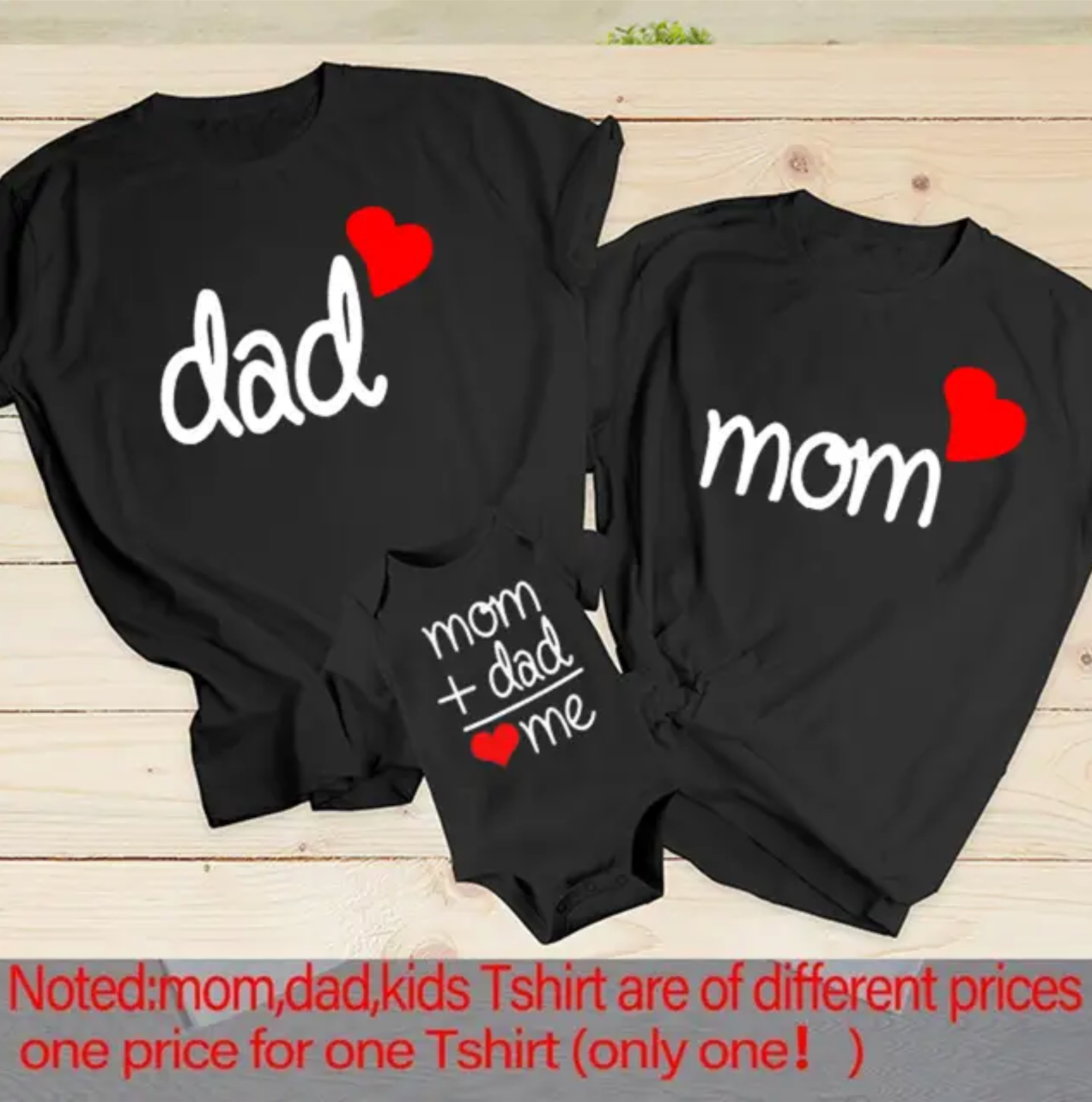 Moonbaby Dad Mom And Me Family Matching clothes Simple family look T shirts Daddy Mommy and Me t-shirt Father Son Mother Daughter Outfits
