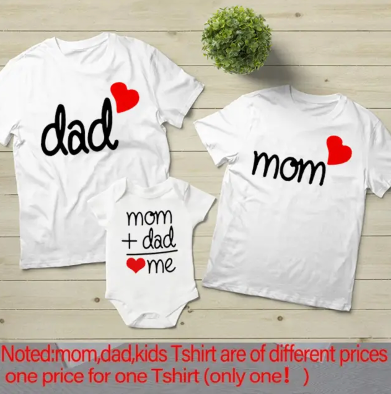 Moonbaby Dad Mom And Me Family Matching clothes Simple family look T shirts Daddy Mommy and Me t-shirt Father Son Mother Daughter Outfits