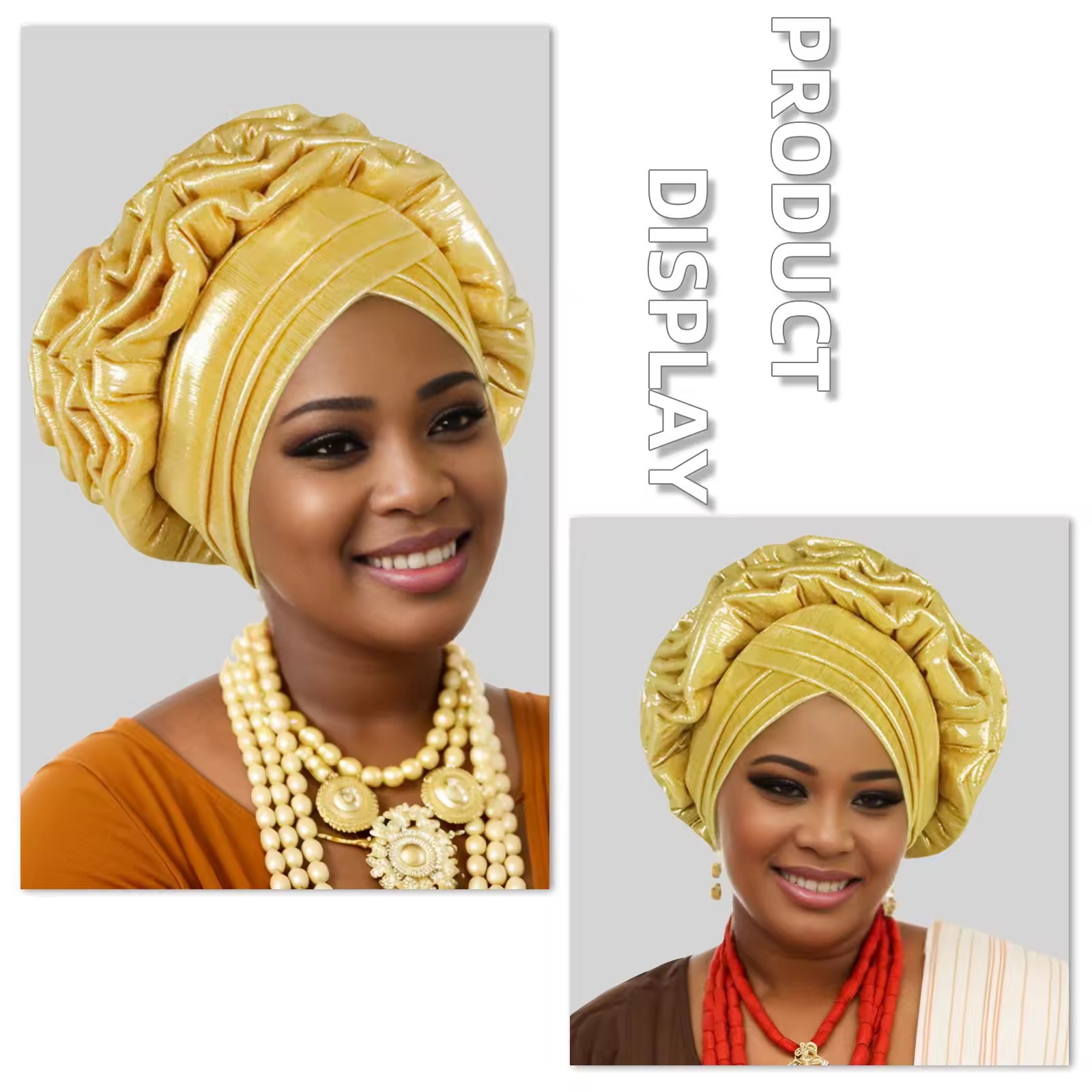 Best price for Fashion Women Elastic Ruffle African Turban Cap Lady ...