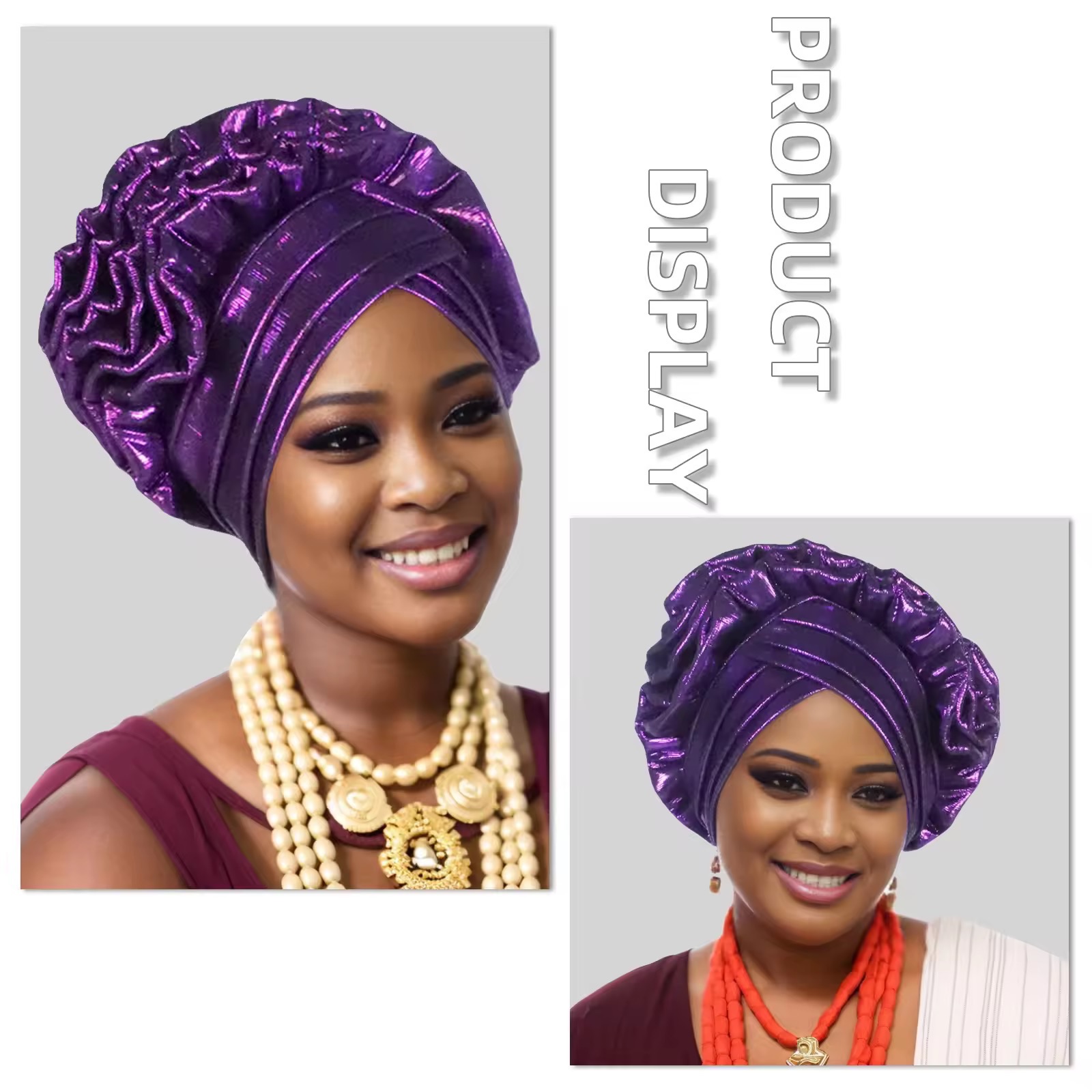 Best price for Fashion Women Elastic Ruffle African Turban Cap Lady ...