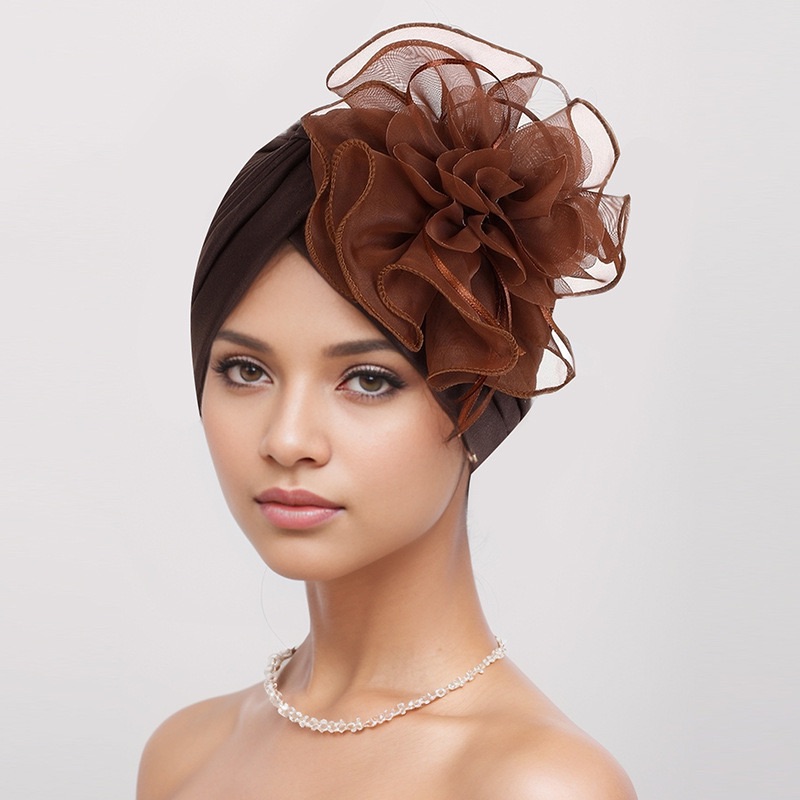 2025 Women Flower Turban Indian Hat Muslim Hijab African Headscarf Hair Loss Bonnet Beanie Chemo Cap Bandanas Headband Turbante Mujer