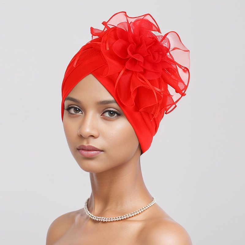 2025 Women Flower Turban Indian Hat Muslim Hijab African Headscarf Hair Loss Bonnet Beanie Chemo Cap Bandanas Headband Turbante Mujer