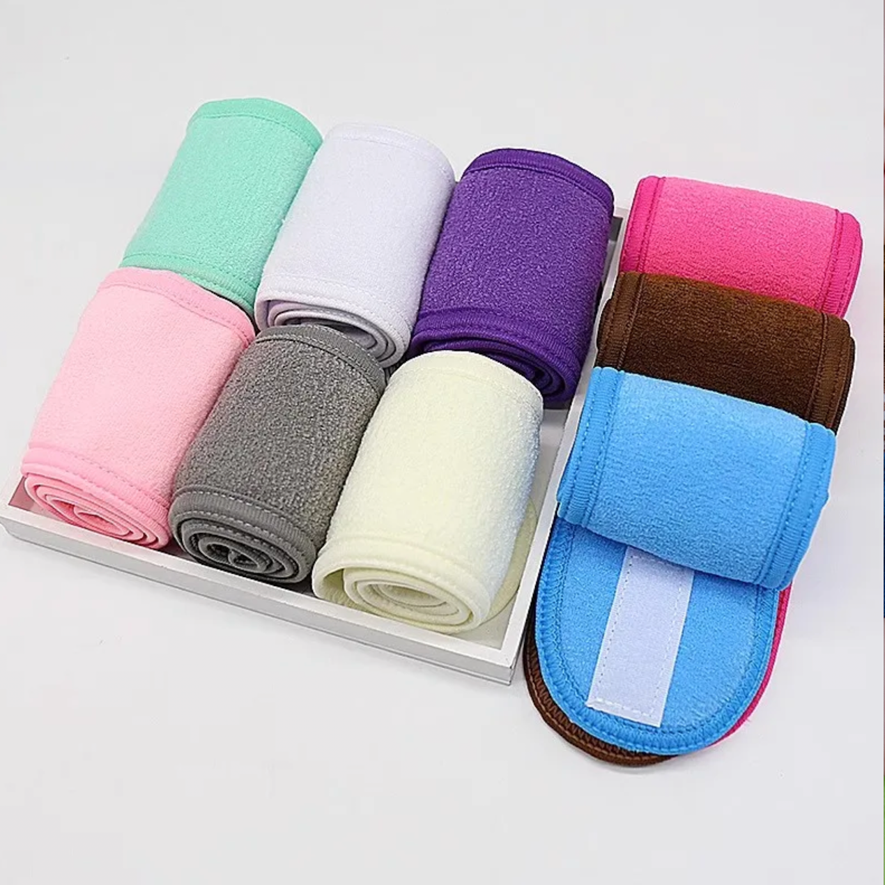 3pcs /set Adjustable Head Band Women Spa Wide Hairband Yoga Bath Shower Makeup Wash Face Cosmetic Headband Soft Toweling Hair Accessories