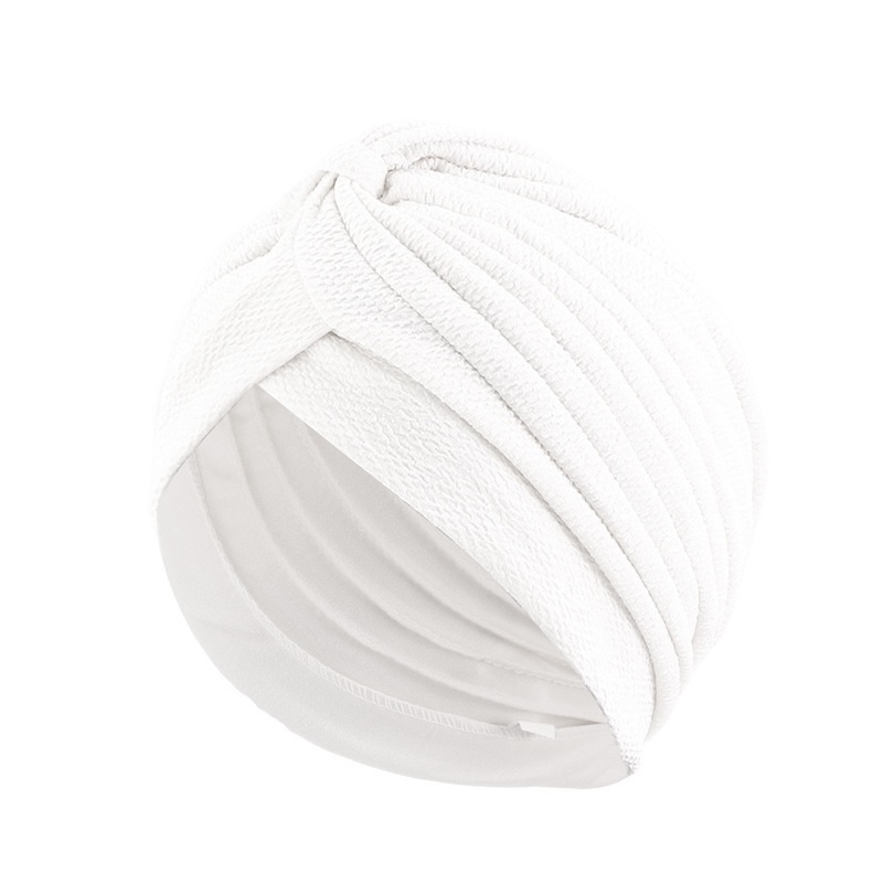 New Women's Solid Color knot Hijab Turban Bonnet African Head Wraps Nigeria Wedding Party Headpiece Muslim Under Scarf Caps