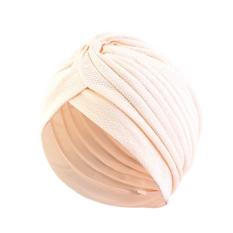 New Women's Solid Color knot Hijab Turban Bonnet African Head Wraps Nigeria Wedding Party Headpiece Muslim Under Scarf Caps