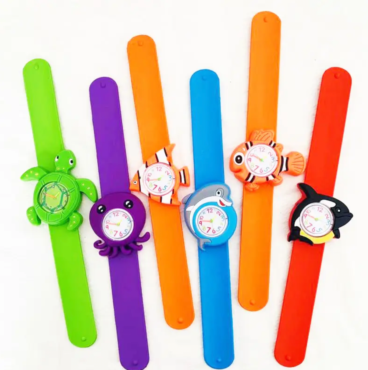 2025 Boys Girls Watches Baby Kindergarten Party Gift Children Study time Toy Wristwatches Slap Bracelet Clock Cartoon Kids Watches