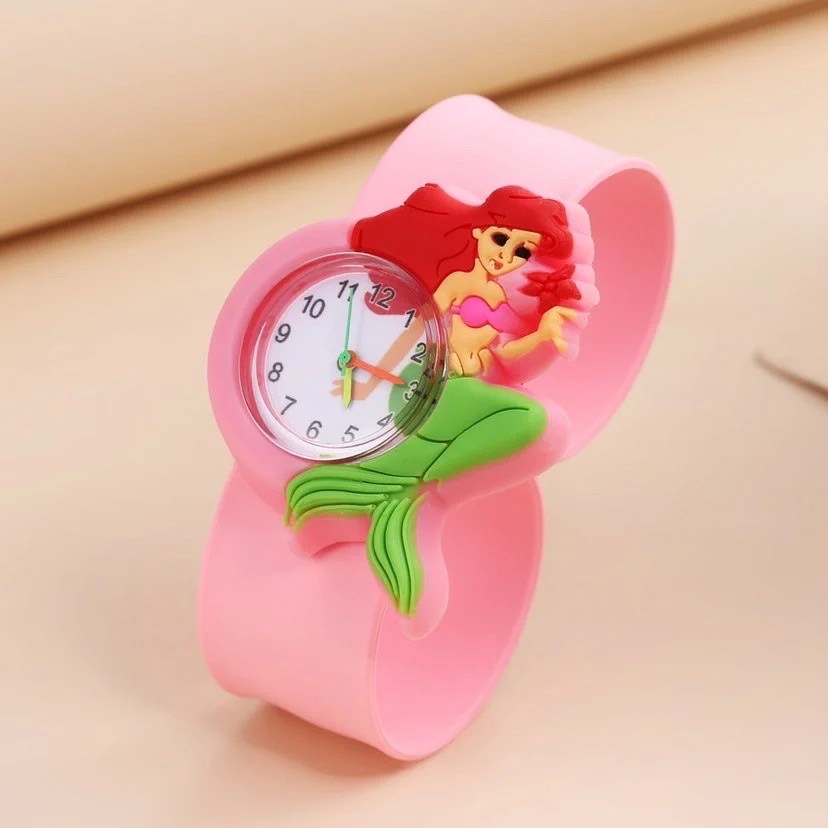2025 Boys Girls Watches Baby Kindergarten Party Gift Children Study time Toy Wristwatches Slap Bracelet Clock Cartoon Kids Watches