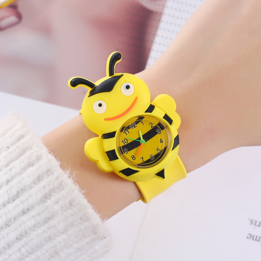 2025 Boys Girls Watches Baby Kindergarten Party Gift Children Study time Toy Wristwatches Slap Bracelet Clock Cartoon Kids Watches