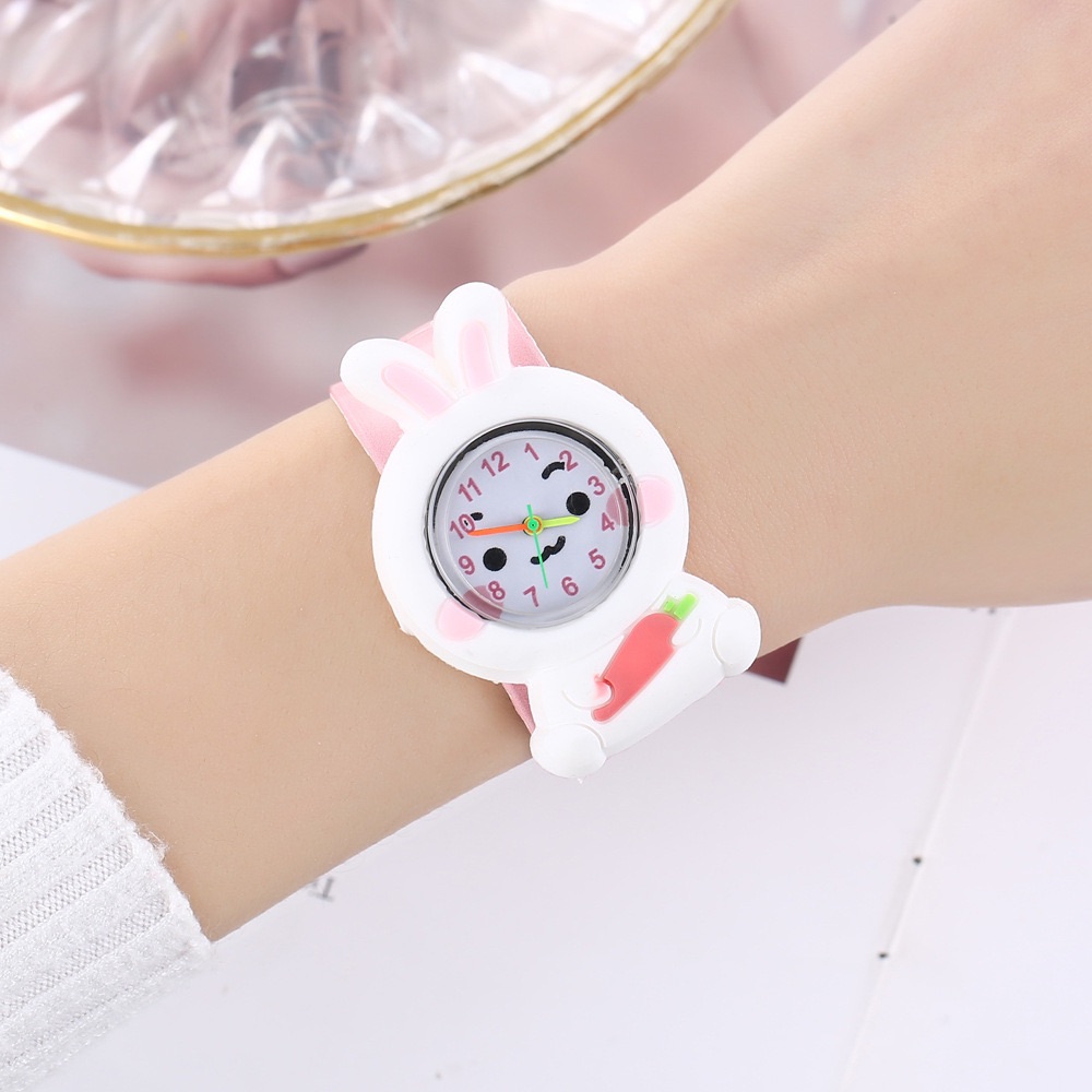 2025 Boys Girls Watches Baby Kindergarten Party Gift Children Study time Toy Wristwatches Slap Bracelet Clock Cartoon Kids Watches