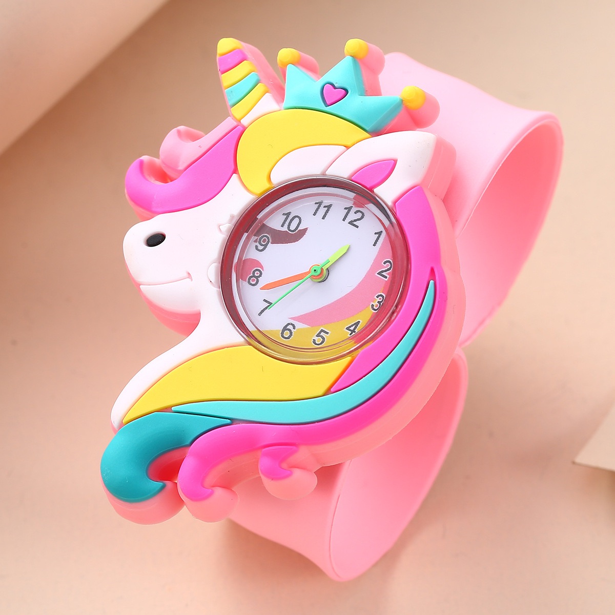 2025 Boys Girls Watches Baby Kindergarten Party Gift Children Study time Toy Wristwatches Slap Bracelet Clock Cartoon Kids Watches