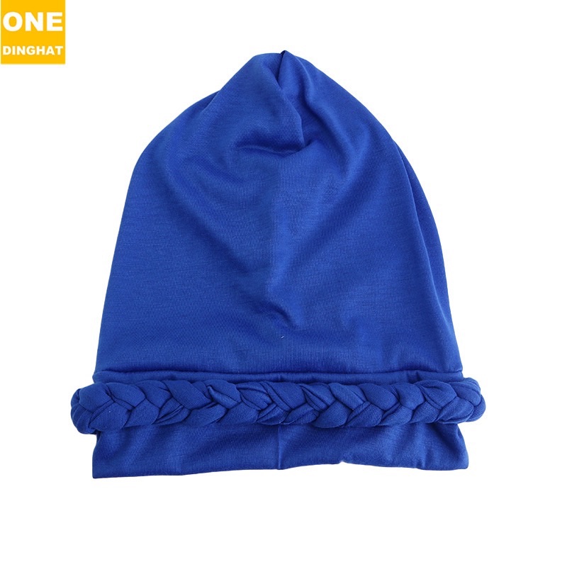 2025  New Women's Braid Elastic Turban Muslim Twist Fashion Hat Cancer Hat Chemo Cap Head Wrap Cover Hair Islamic Headwear