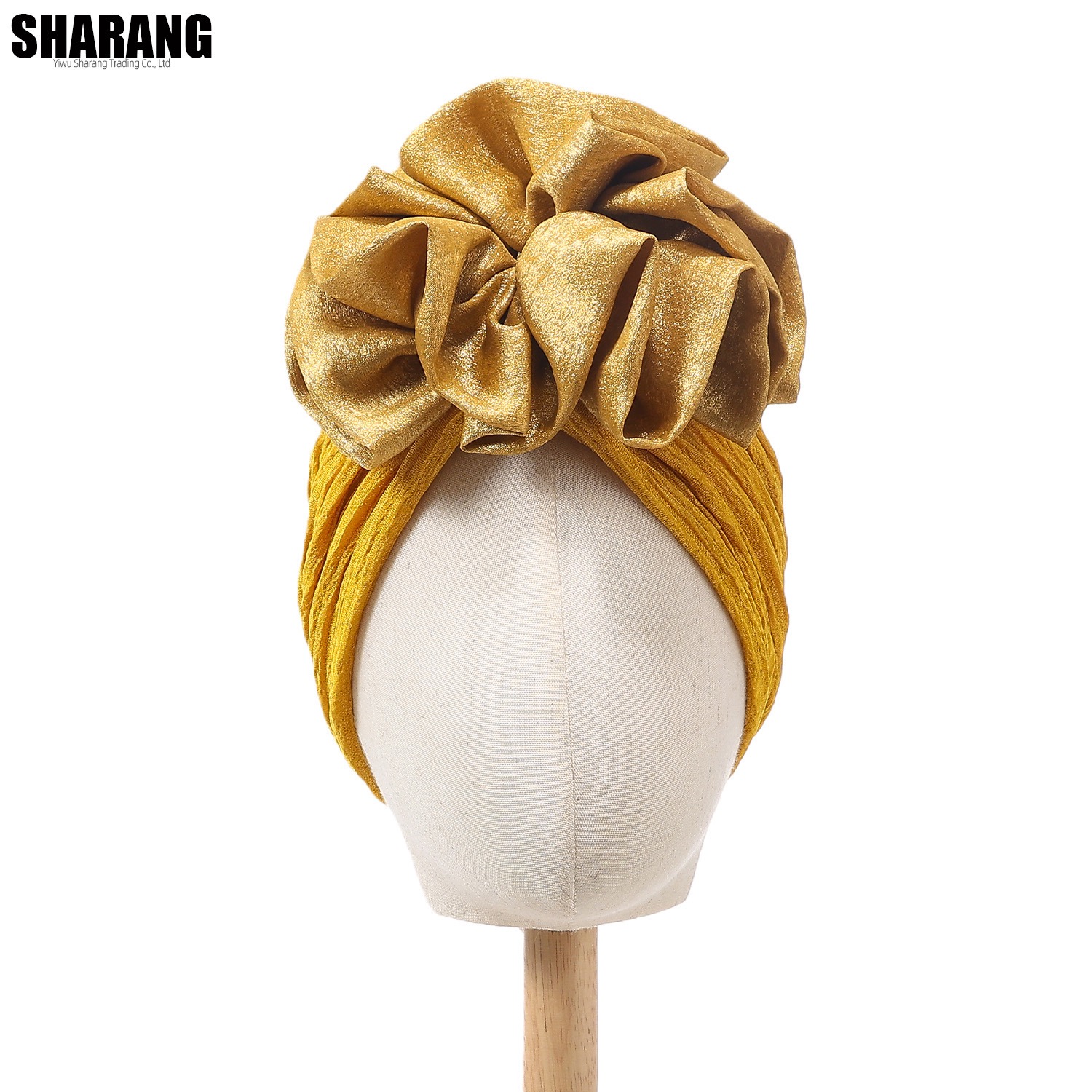 New Women Big Flower Turban Hijab Bonnet Muslim Hat Elastic Chemo Beanie Hair Bands Arab wrap Hair Loss Scarf Cap turbante mujer