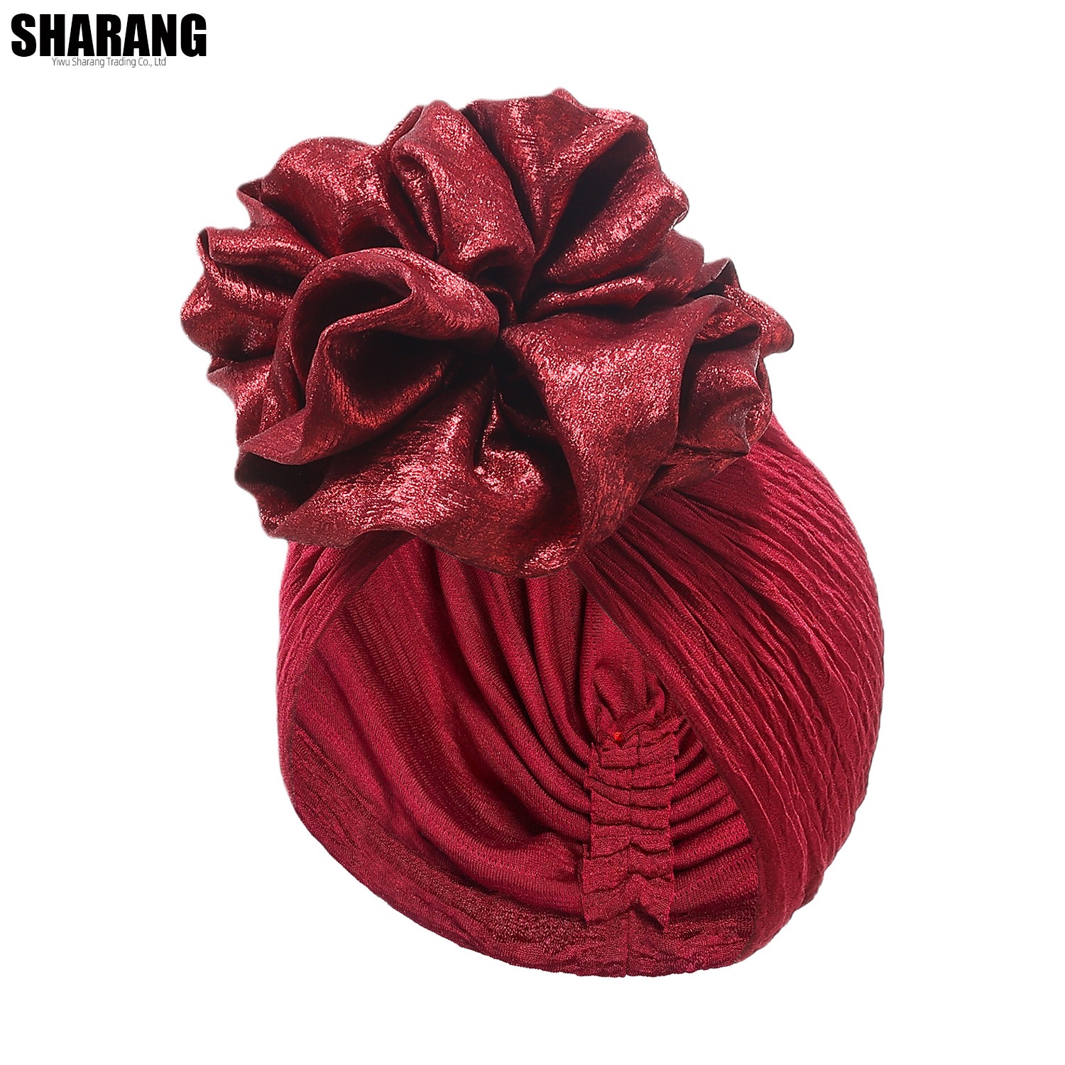 New Women Big Flower Turban Hijab Bonnet Muslim Hat Elastic Chemo Beanie Hair Bands Arab wrap Hair Loss Scarf Cap turbante mujer