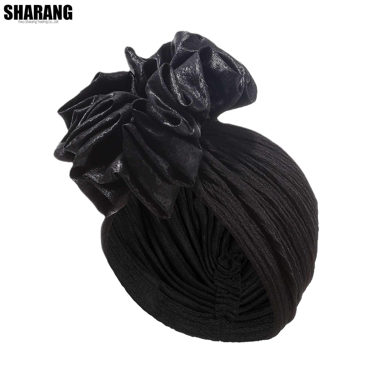 New Women Big Flower Turban Hijab Bonnet Muslim Hat Elastic Chemo Beanie Hair Bands Arab wrap Hair Loss Scarf Cap turbante mujer