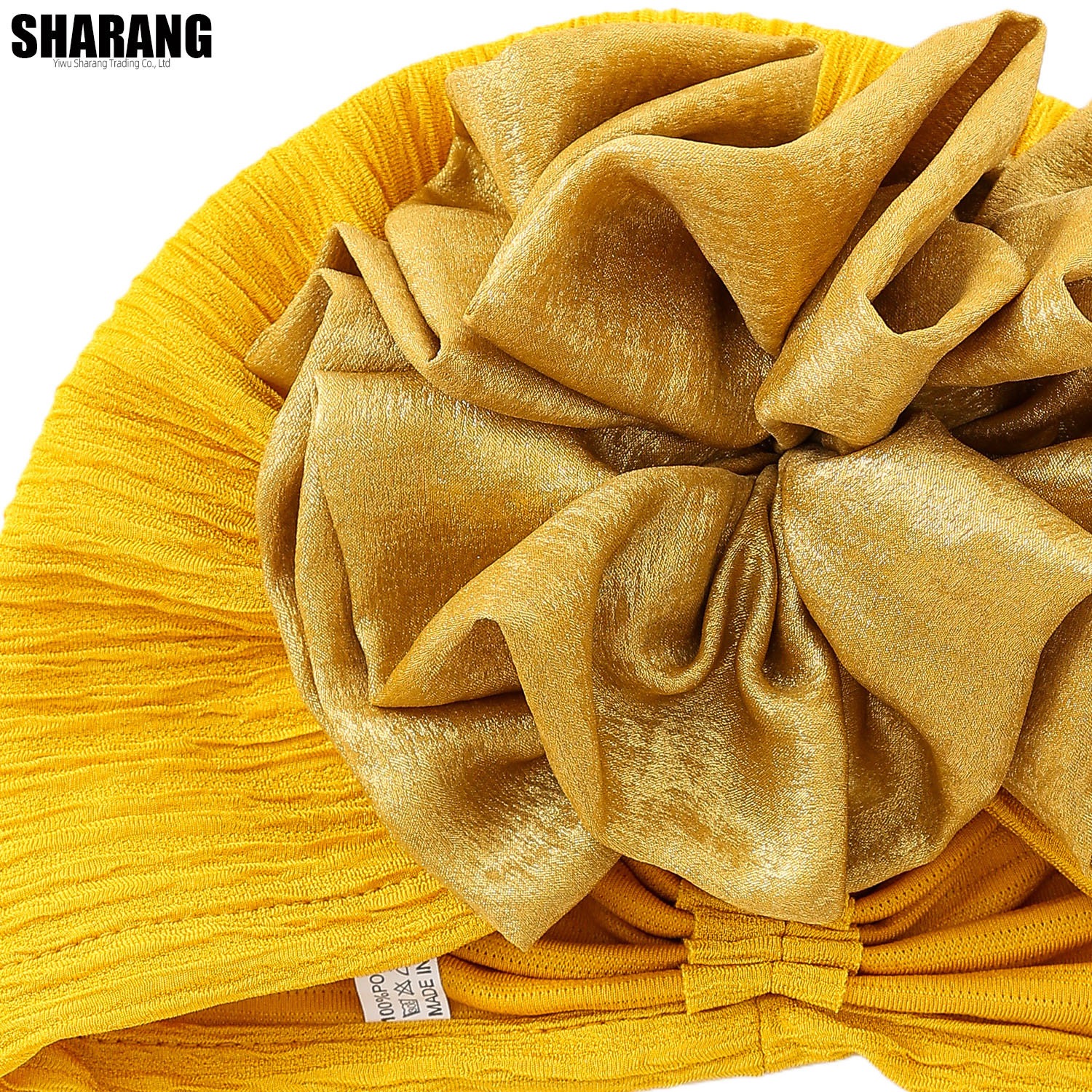 New Women Big Flower Turban Hijab Bonnet Muslim Hat Elastic Chemo Beanie Hair Bands Arab wrap Hair Loss Scarf Cap turbante mujer