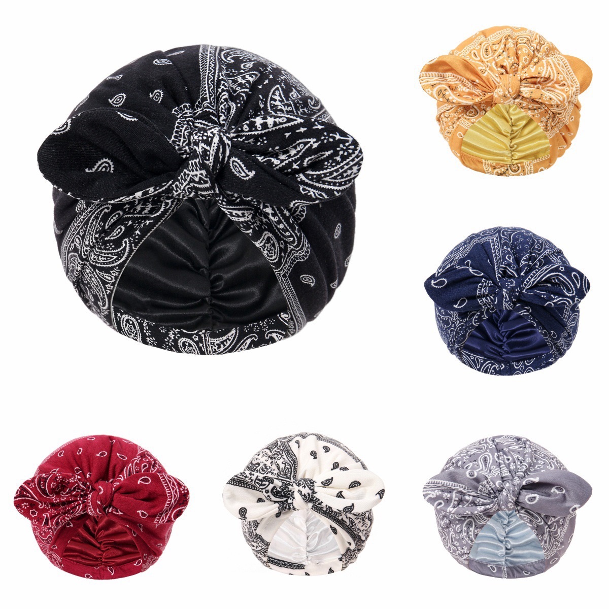 New Bow Women Head Scarf Turban Ready To Wear Inner Hijabs Femme Musulman Hijab Caps India Wrap Turbante Mujer